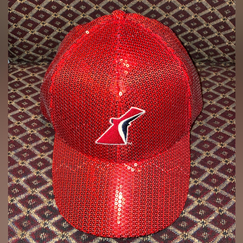NWOT Carnival Cruise Sequin Red Baseball Cap